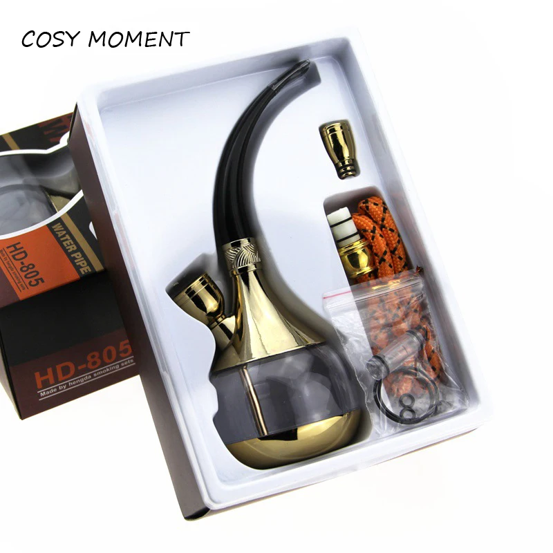 

COSY MOMENT Mini Shisha Hookah Glass Water Pipe For Smoking Tobacco Cigarettes Holder Smoking Filter YJ182