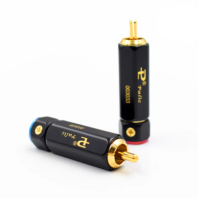 4pcs ATAUDIO Gold-plated HIFI RCA Plug Hi-end Self-locking A/V Connector For Diy Audio Cable