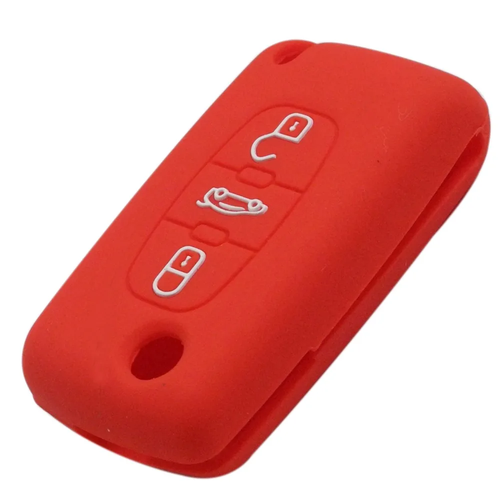 Силиконовый чехол для ключей от машины peugeot 307 308 407 Citroen C3 C4 C6 Xsara Picasso Berlingo 3 кнопки