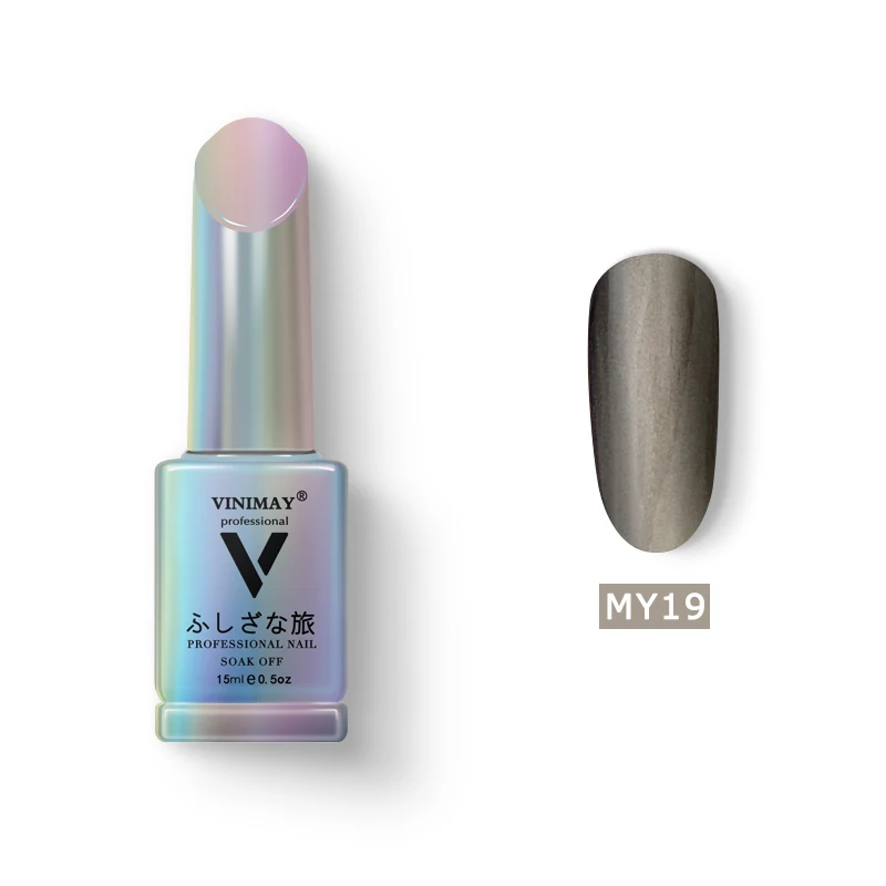 MY19 VINIMAY Гель-лак для ногтей "кошачий глаз" vernis полуперманентный УФ-гель для ногтей лак-праймер впитывающийся Гель-лак для ногтей Полировочный Гель для маникюра - Цвет: MY19