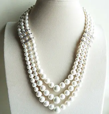 

0885 white luxury fashion shell pearl necklace