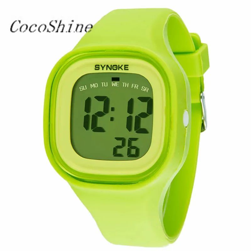 CocoShine A 838 1PC Silicone LED Light Digital Sport Wrist font b Watch b font Kid