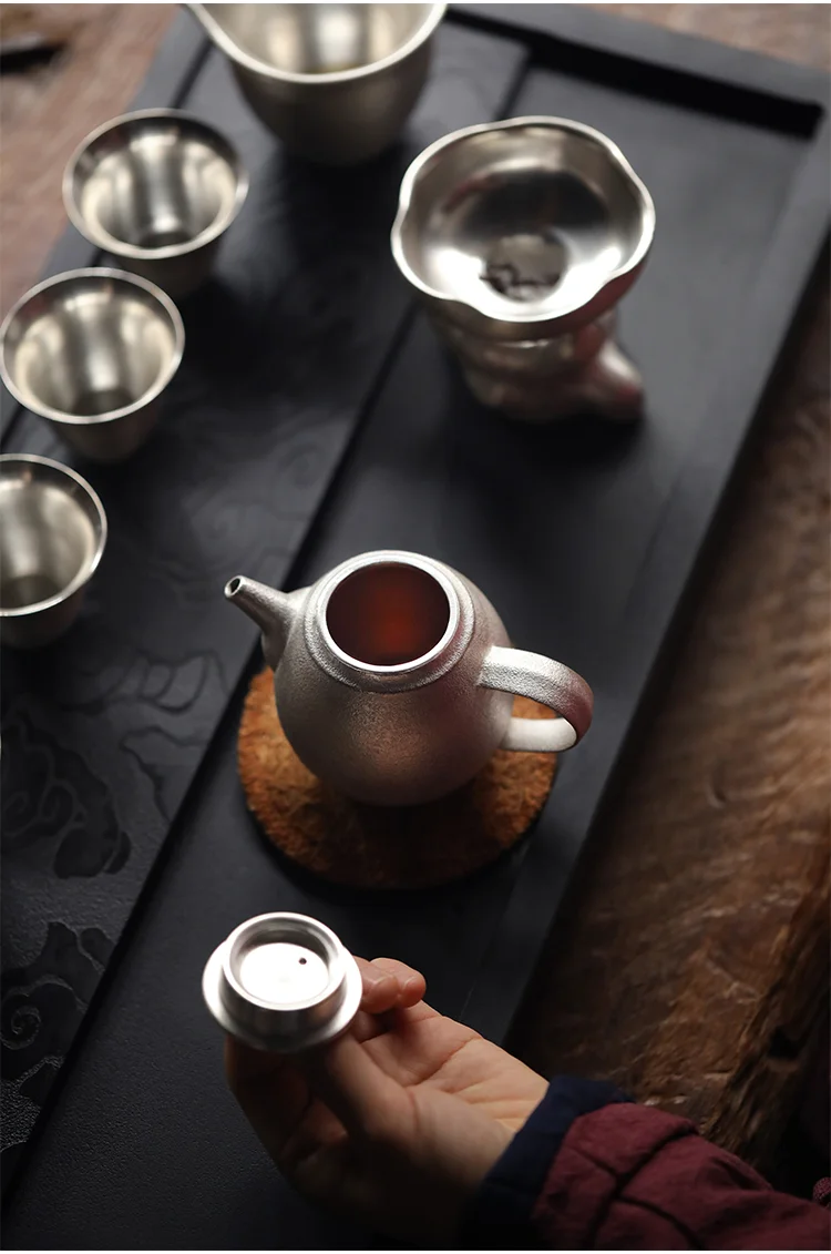 TANGPIN 999 Серебряный и керамический чайник Gaiwan, чайная чашка ручной работы серебряный чайный сервиз набор