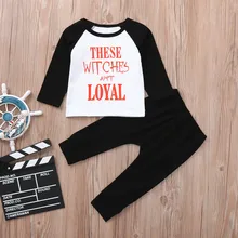 Для мальчиков ясельного возраста состоит из кофты с надписью лоскутное изделие c длинным рукавом полный рукав футболки с круглым вырезом и рисунком+ штаны, костюмы на Хэллоуин комплект одежды для детей на осень-зиму костюм