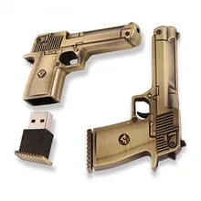 Full capacity Gun USB Flash Drive 4GB 8GB 16GB 32GB 64GB USB 2.0 Creativo Pendrive Memory Stick flash drive Thumb Gift