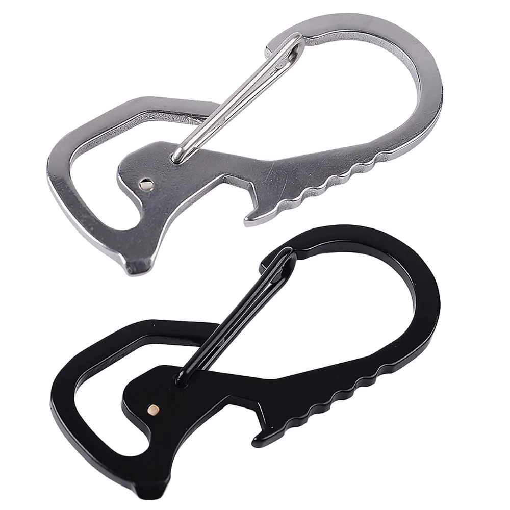 

Hanging Buckle Quickdraw Carabiner Clip Snap Hook Key Ring Chain Karabiner EDC Tool Bottle Opener Screwdriver Hex Wrench #Y