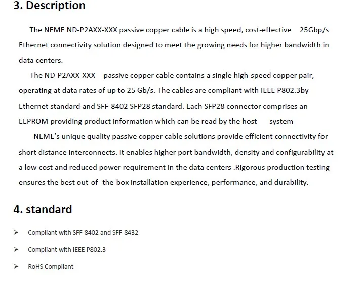 5 шт./лот, 25G SFP28 для SFP28 DAC 3M 28AWG, SFP28 3 м(9ft) DAC пассивный прямой Медь кабель, 25G SFP28 пассивный прямой Медь