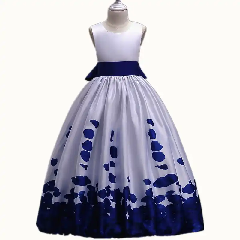 girls blue christmas dress