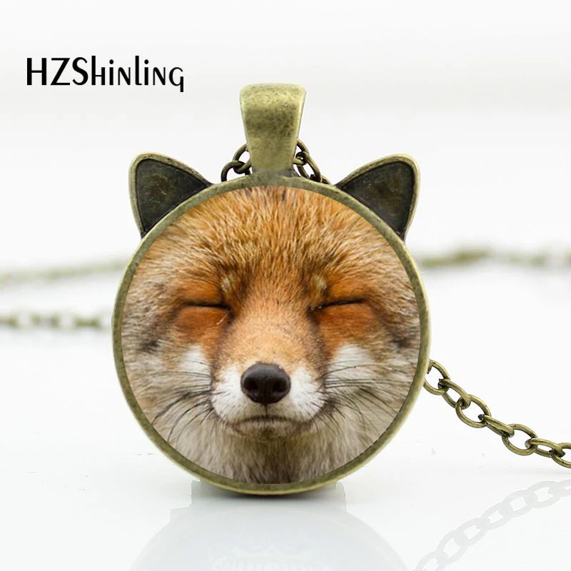 

CN-00725 2017 New Content Fox Necklace Cute Fox Pendant Fox Jewelry Man Fashion Bronze Pendant Necklace HZ2