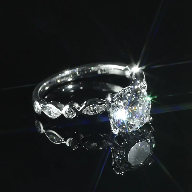 Handmade Lady Finger ring 1ct AAAAA Zircon Cz 925 sterling silver