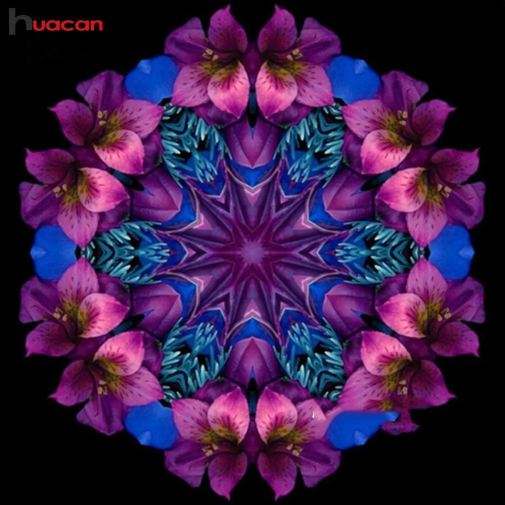 

HUACAN Diamond Mosaic 5D DIY Diamond Painting Flowers Cross Stitch Full Square Picture of Rhinestones Home Decor