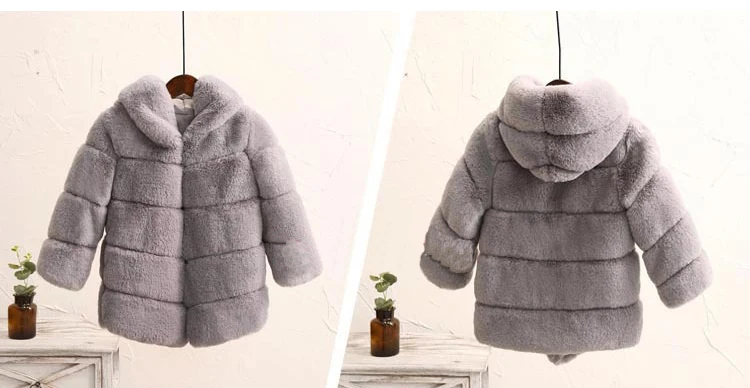 Dollplus/новое зимнее пальто с мехом для девочек элегантные толстые теплые куртки с искусственным мехом для маленьких девочек, пальто, парка детская верхняя одежда детское пальто