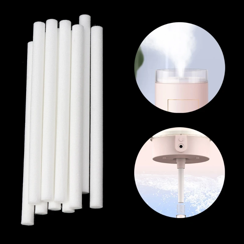 10Pcs 10mmx170mm Humidifiers Filters Cotton Swab for Humidifier Aroma Diffuser