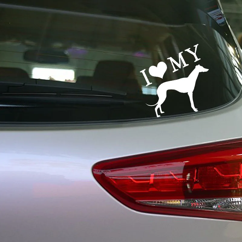 14 см * I Love My Pet Greyhound украшение для стекла автомобиля крутая графическая