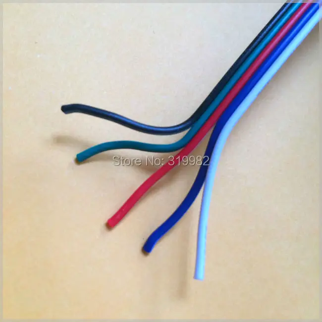 50 м/лот 5 P кабель 22AWG 5 штекер Удлинительный провод для RGBW с входным напряжением 5 pins SMD СВЕТОДИОДНЫЙ цветная лента-мечта разъем