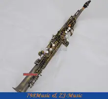 Antique Bronze Straight Soprano saxophone Bb key to High F key and G Key