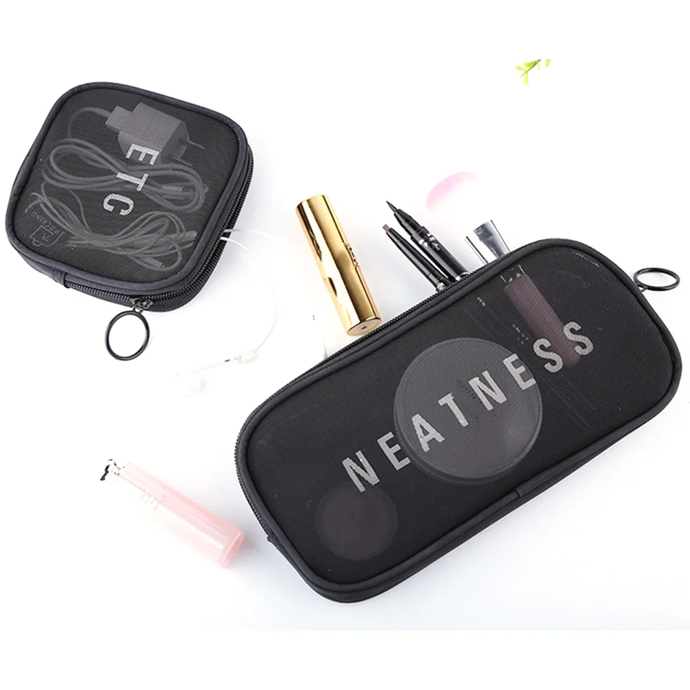 

3PCS/Set Underwear Mesh Multifunctional Cosmetic Necessaries Storage Pouch Zipper Wash Makeup Bag Travel Toiletry Transparent