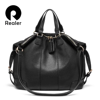 

Realer shoulder bag women multifunctional handbag designer ladies messenger bag fashion soft artificial leather tote bag female