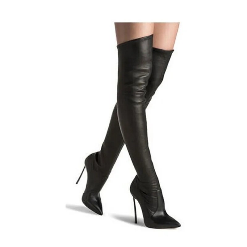 stocking heel boots