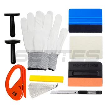 

Suede Wool Squeegee Magnetic Holders Art Knife Cutter Gloves Car Vehicle Window Wrap Film Application Installation Tools