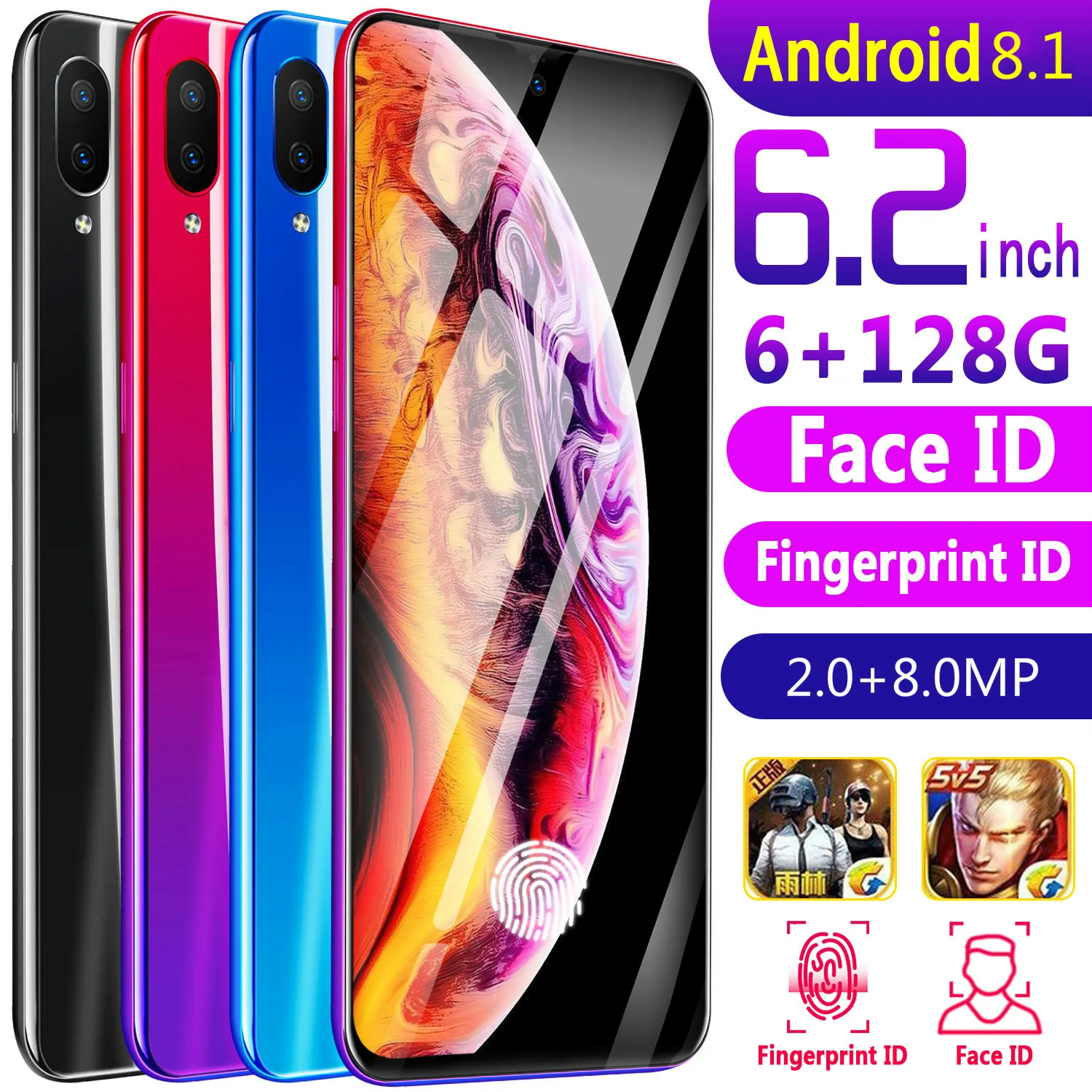 CHAOAI X23 6.2 Inch Smart Cellphone unlocked Mobile android 8.1 8 core HD cameras dual sim card dual standby 3g net smartphone CHAOAI X23 6.2 Inch Smart Cellphone unlocked Mobile android 8.1 8 core HD cameras dual sim card dual standby 3g net smartphone