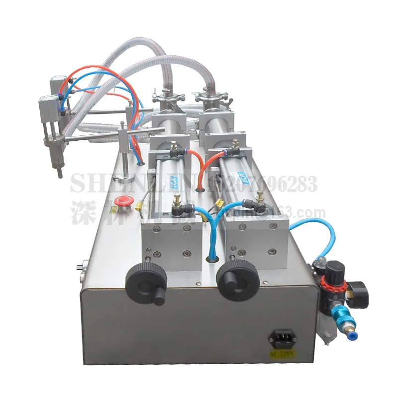 SHENLIN 300ML double head fillling machine for liquid material pneumatic food filler semi-automatic cream filling machine