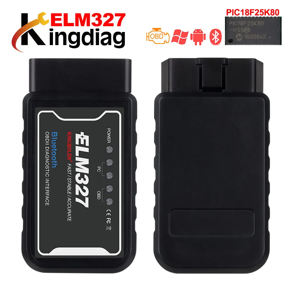 PIC18F25K80 Mini ELM327 Bluetooth 2 0 OBD2 v1.5/V2.1 OBD автоматический диагностический инструмент ELM 327