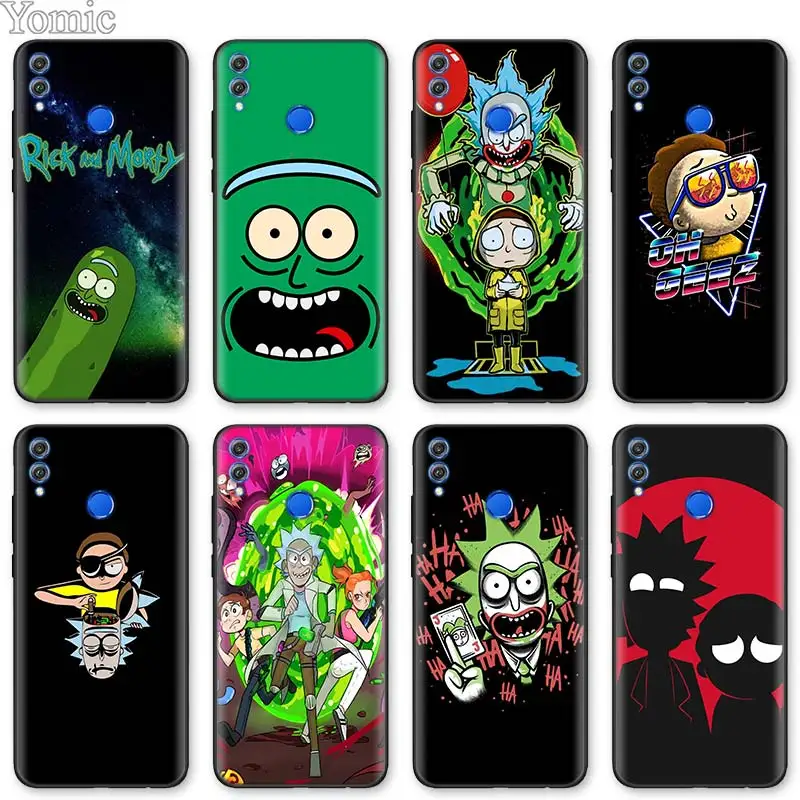 

Anime Rick And Morty Black Soft Case for Huawei Honor 8X 8C 8A 7C 7A Pro 9 10 Lite Y6 Y7 Prime Y9 2019 Play Case Cover
