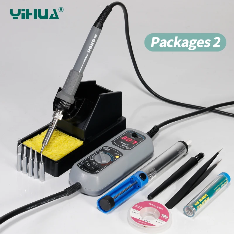 

YIHUA 908D Soldering Iron Station For Soldering Electronic Component Celsius Fahrenheit Temperature Adjustable Soldering Iron