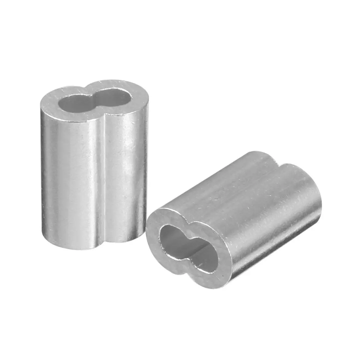 

100pcs 3/32 inch (3.0mm) Diameter Wire Rope Aluminum Alloy Sleeves Clip Fittings Cable Crimps