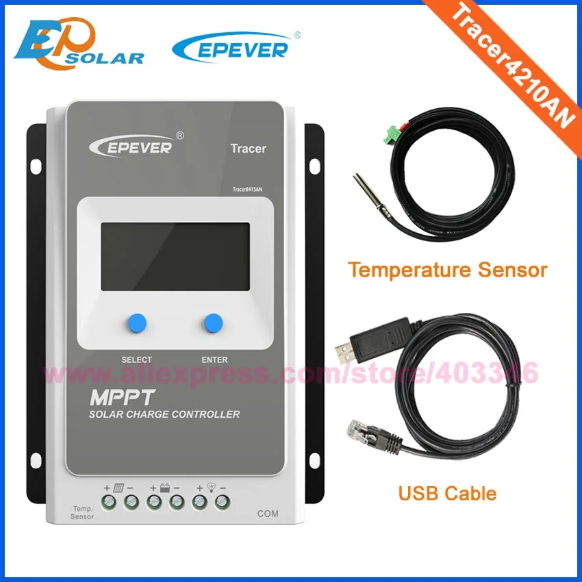 EPEVER 40a mppt solar controller,Tracer4210AN 12v 24v auto work pv battery charge regulator EPsolar mppt controller EPEVER 40a mppt solar controller,Tracer4210AN 12v 24v auto work pv battery charge regulator EPsolar mppt controller