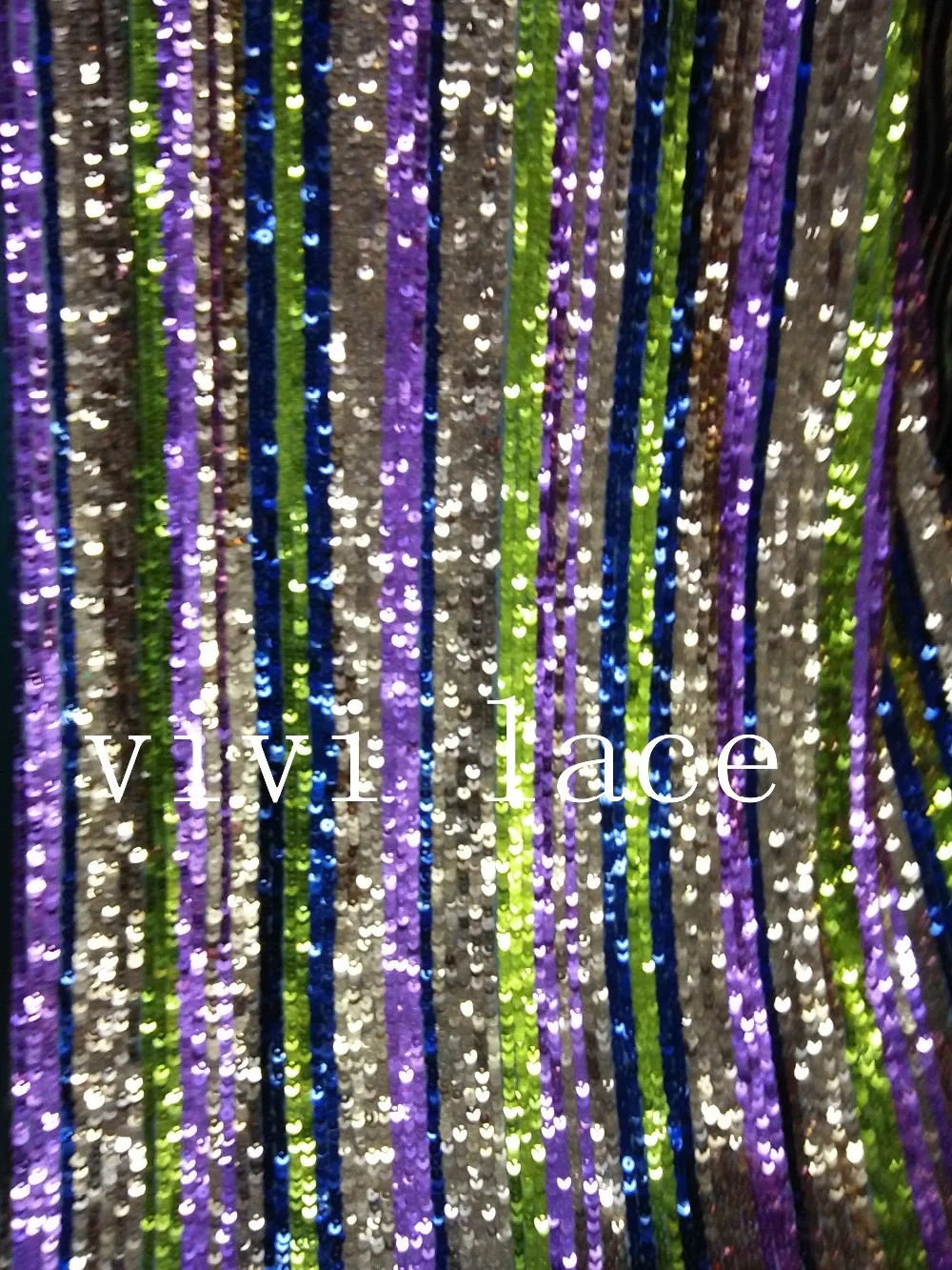 

5yards LX019# full sequin stripe green paillette embroidery lace fabric for wedding/evening dress/party,by dhl