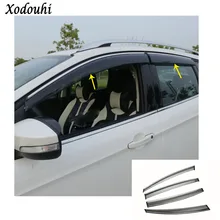 Для Ford Kuga 2017 2018 2019 крышка кузова автомобиля Лампы Stick Пластиковые окна стекло Ветер козырек Дождь/ВС гвардии вентиляционные литье 4 шт.
