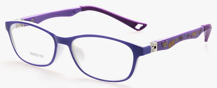 TR90 Детские Пружинные шарниры для мальчиков и девочек, легкие очки для близоруких оправа для детей очки Rx в состоянии Фирменная Новинка Одежда высшего качества - Цвет оправы: Purple White C5