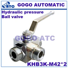 Гидравлическое давление шаровой клапан KHB3K-M42* 2 наружная резьба углеродистой стали два-три позиции-способ высокого давления мяч клапан