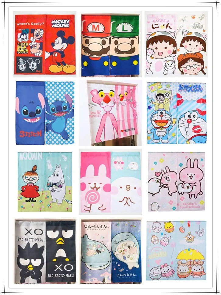 

IVYYE 1PCS Mickey Super Mario Fashion Anime Door Curtain Decoration Home Textile Cartoon Half Curtains Bedroom Kitchen NEW