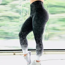 Kaminsky летние женские леггинсы градиент Звездный ПРИНТ леггинсы женские высокая эластичная спортивная одежда Хип брюки