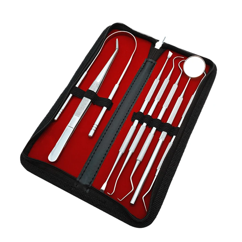 Professional Dental Oral Hygiene Kit Deep Clean Scaler Teeth Care 7 Tool Set on