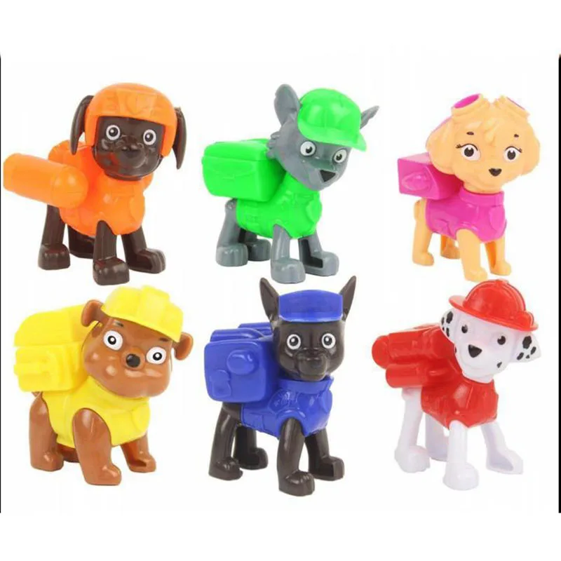 

6Pcs Paw Patrol Juguetes Canine Anime figure Movie Action Figure puppy Patrolling Kids Toys for Children 2D07