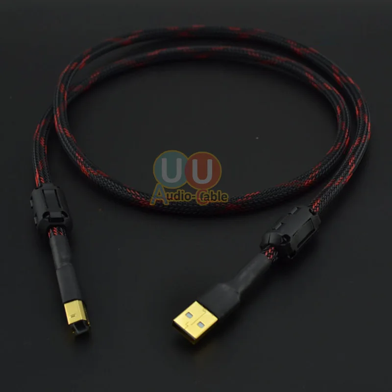 U29 2 ( 1 м фута) HiFi A B USB кабель/Canare L 4E6S Audio кабель с двойным магнитным кольцом для Hi Fi