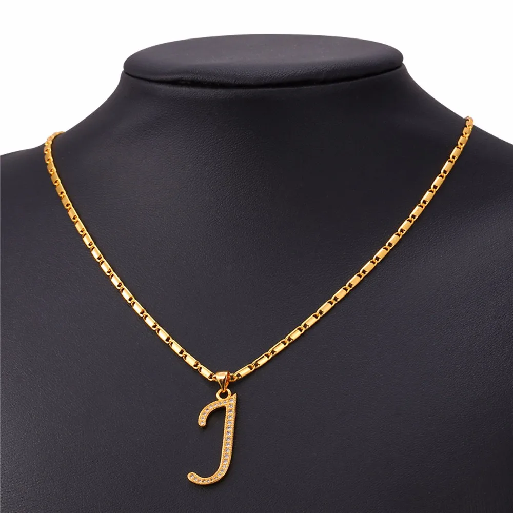 R Alphabet Letter Pendant Necklace 