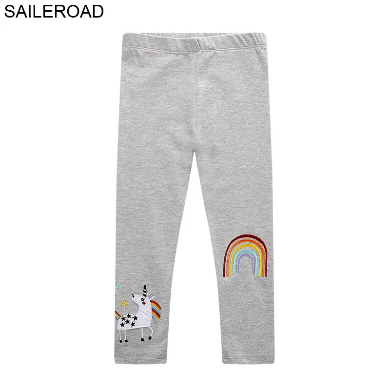 SAILEROAD Rainbow Pattern Детские леггинсы Хлопок Baby Girl леггинсы Детские брюки для детской одежды 7 лет детские брюки - Цвет: 1158 same picture