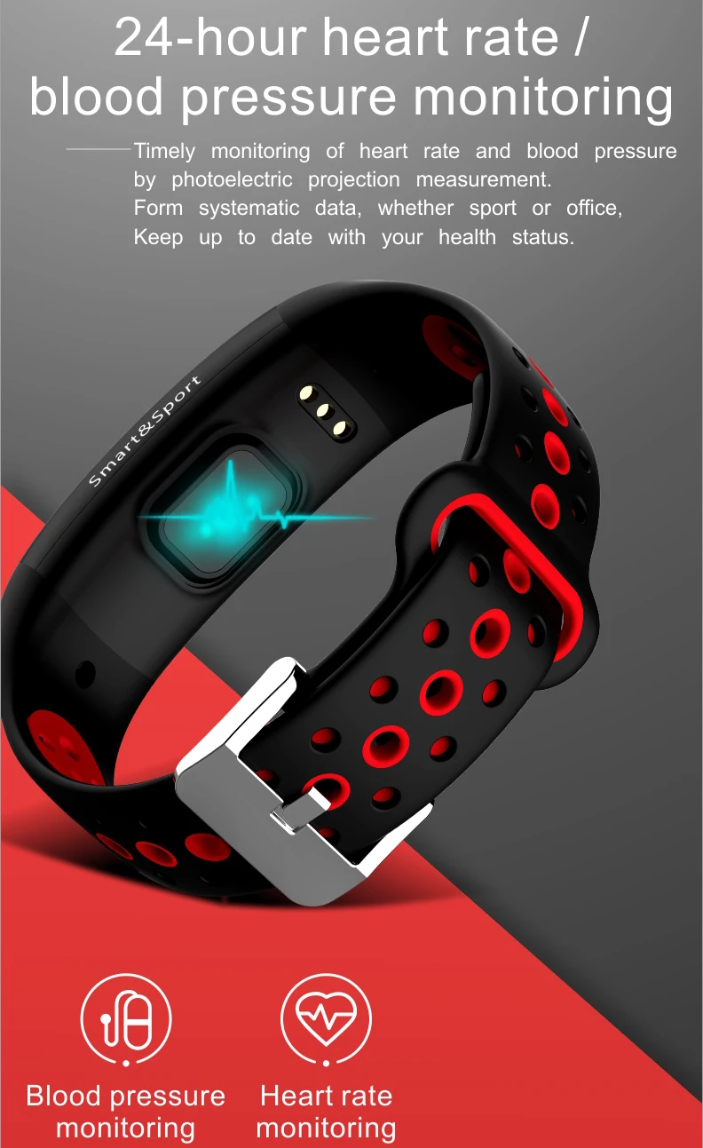 Q6S Smartband Colors 3D dynamic Blood Pressure Heart Rate Monitor Smart Bracelet Wristband Waterproof Sports Fitness Watch Band (7)