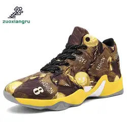 Zuoxiangru новая дышащая мужская баскетбольная обувь на шнуровке мужские кроссовки на плоской подошве прогулочная обувь Lithe удобная обувь