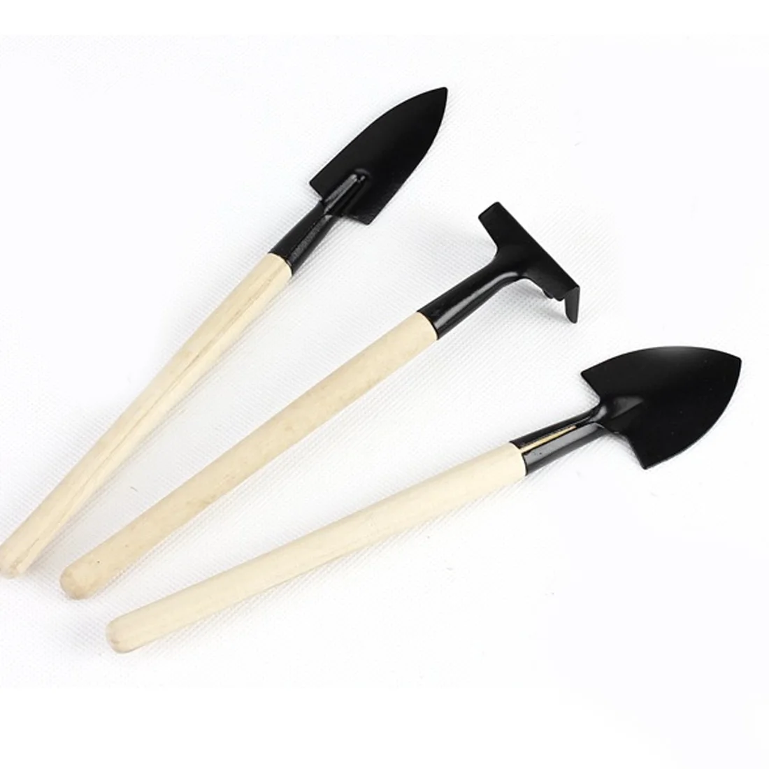 Hand Tool Set 3pcs Spade Shovel Gardening Tools Children Harrow Shovel Rake Plant Maintenance Wooden Handle Garden Tool Set 