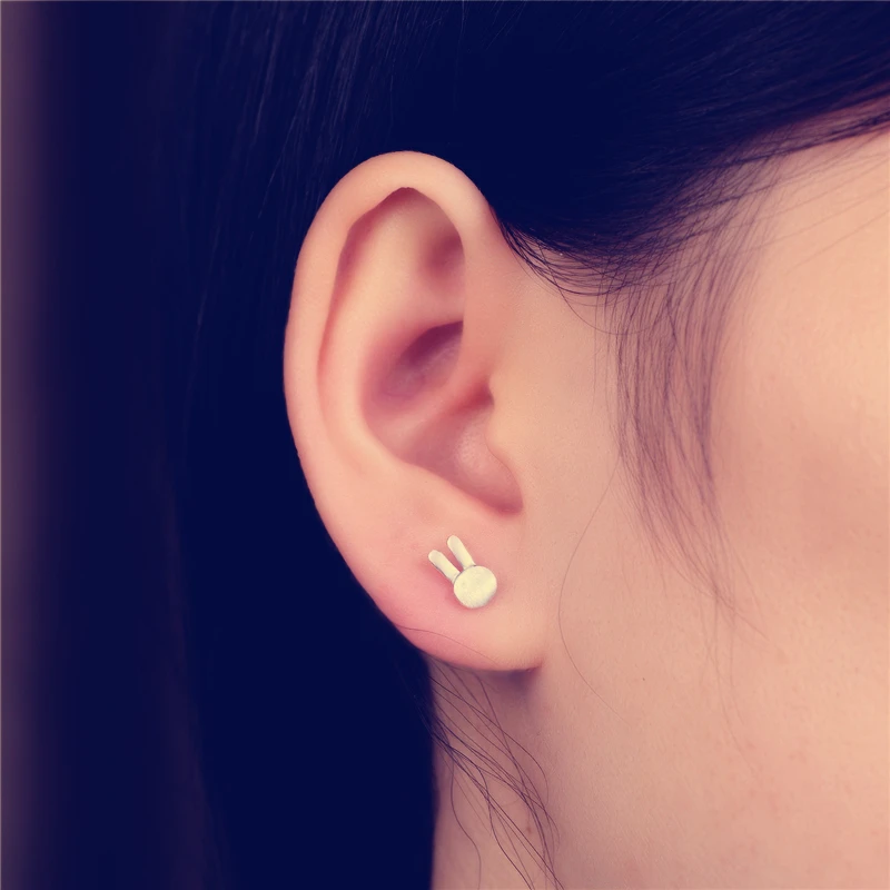 

Cleaning stock Original 925 Sterling Silver Lovely rabbit Stud Earrings 2018 Fashion Earrings for Women Jewelry FE300H30