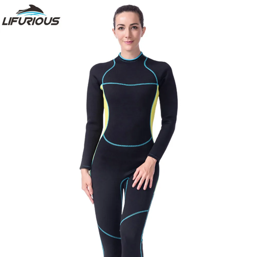 

Neoprene Wetsuit Women long-sleeved diving suit One Piece Swimsuit Spearfishing Women Wetsuits Surfing Swimwear Wetsuit