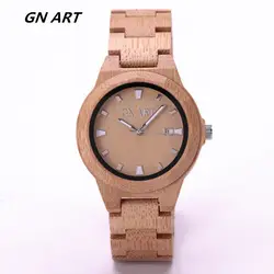 GNART для мужчин S деревянные часы дерево часы relogio masculino reloj hombre 2018 золото для мужчин S часы лучший бренд класса люкс