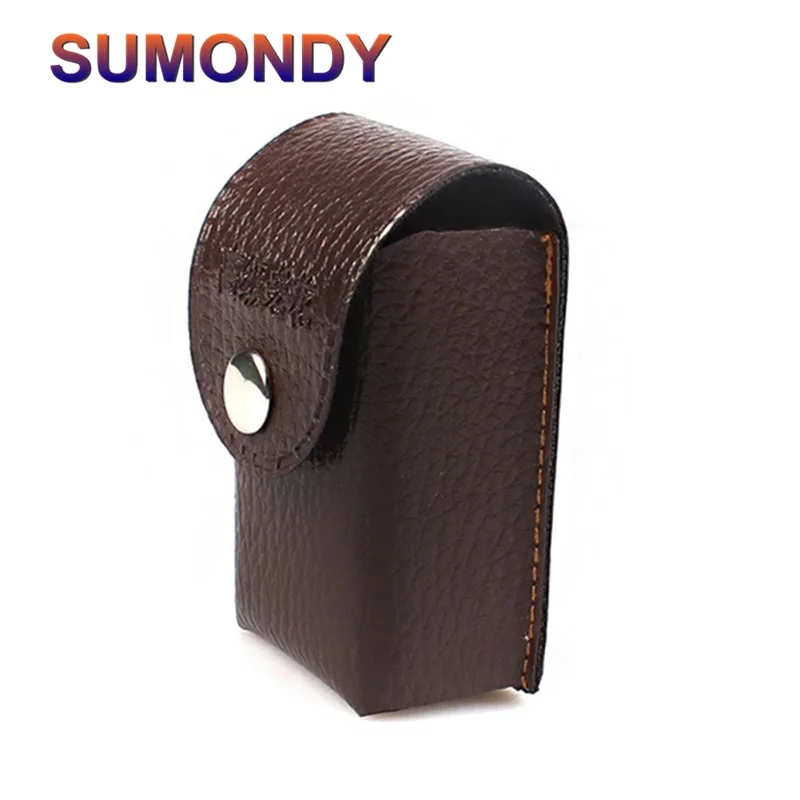 

SUMONDY Brand Coffee Portable Snap Fastener Eyewear Case Artificial Leather Square Box For Foldable Reading Glasses G105