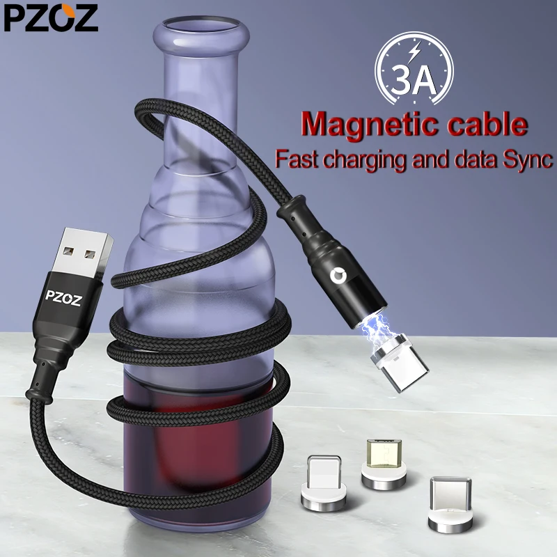  PZOZ Magnetische Micro USB Kabel Magnetische USB Typ C für iphone 8 X Samsung xiaomi Schnelle Lade 